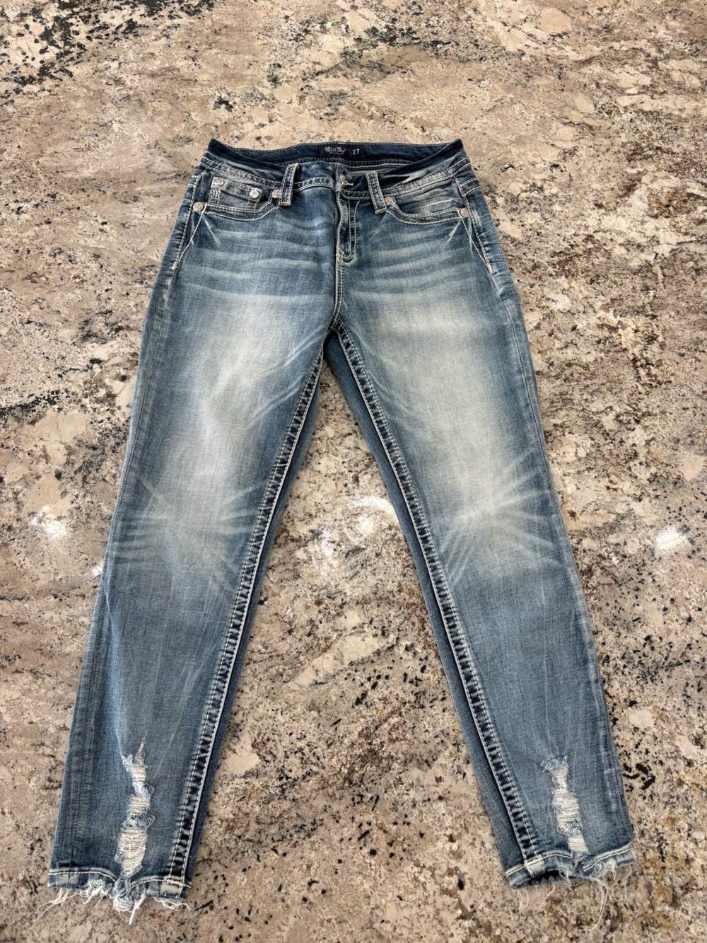 Miss Me Light Blue Straight Leg Jeans